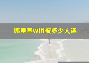 哪里查wifi被多少人连