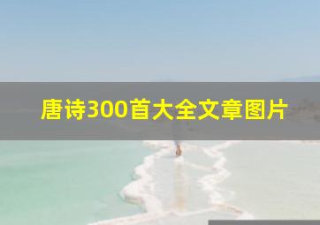 唐诗300首大全文章图片