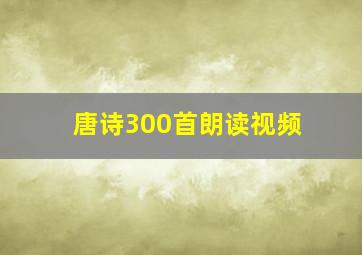 唐诗300首朗读视频