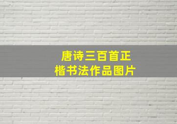 唐诗三百首正楷书法作品图片