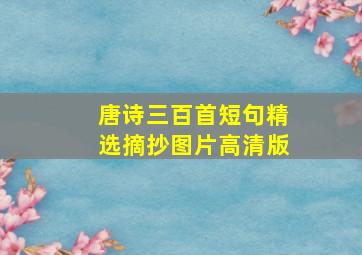 唐诗三百首短句精选摘抄图片高清版