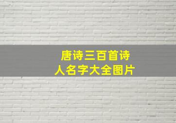 唐诗三百首诗人名字大全图片