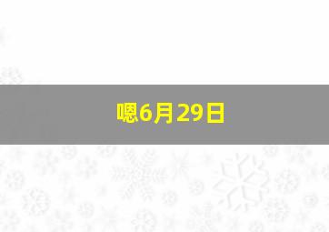 嗯6月29日