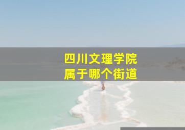 四川文理学院属于哪个街道