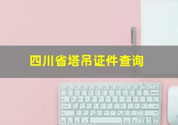 四川省塔吊证件查询