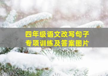 四年级语文改写句子专项训练及答案图片