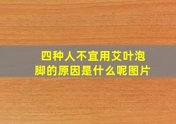 四种人不宜用艾叶泡脚的原因是什么呢图片