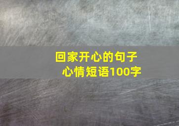 回家开心的句子心情短语100字