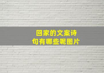 回家的文案诗句有哪些呢图片