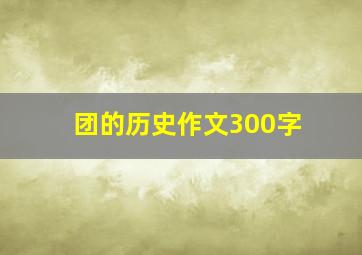 团的历史作文300字