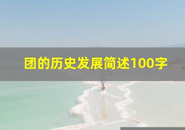 团的历史发展简述100字