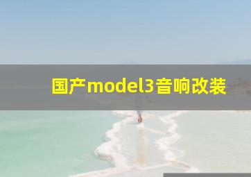 国产model3音响改装