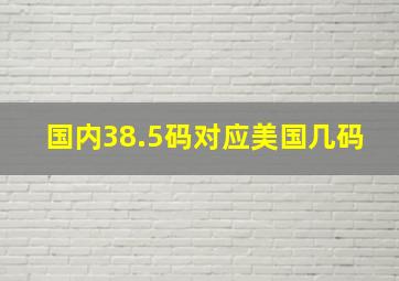 国内38.5码对应美国几码