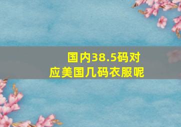 国内38.5码对应美国几码衣服呢