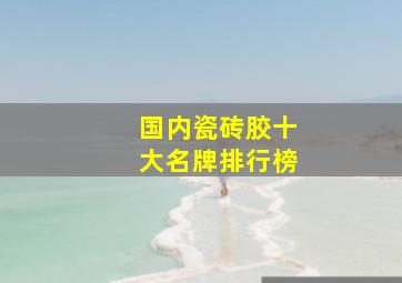 国内瓷砖胶十大名牌排行榜