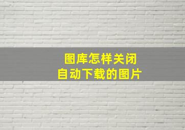 图库怎样关闭自动下载的图片