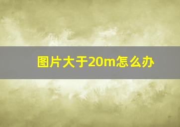 图片大于20m怎么办