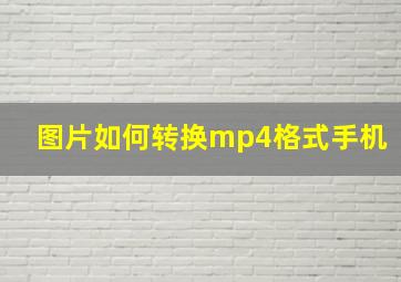 图片如何转换mp4格式手机