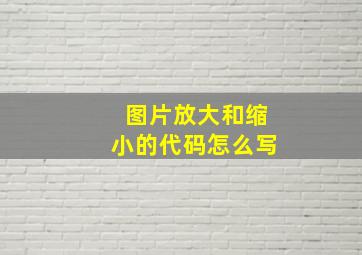 图片放大和缩小的代码怎么写