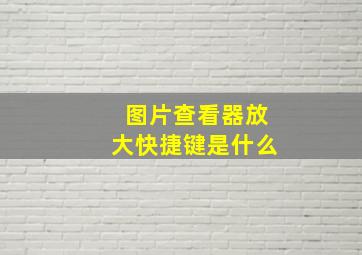 图片查看器放大快捷键是什么