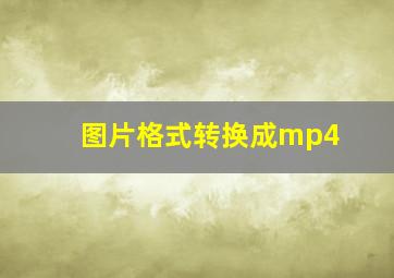 图片格式转换成mp4