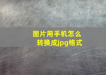 图片用手机怎么转换成jpg格式