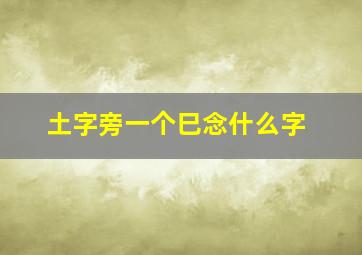 土字旁一个巳念什么字