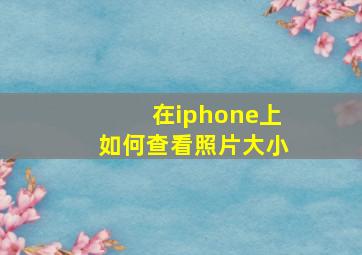 在iphone上如何查看照片大小