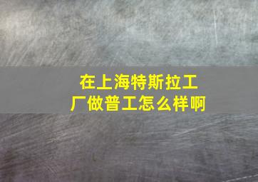 在上海特斯拉工厂做普工怎么样啊