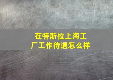 在特斯拉上海工厂工作待遇怎么样