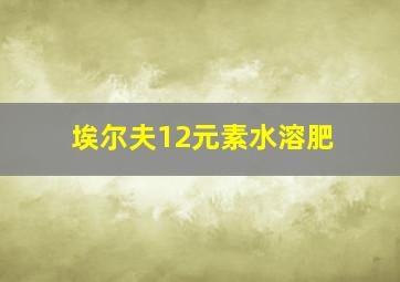 埃尔夫12元素水溶肥