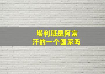 塔利班是阿富汗的一个国家吗