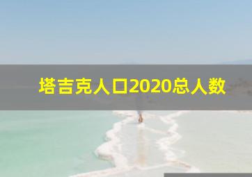 塔吉克人口2020总人数