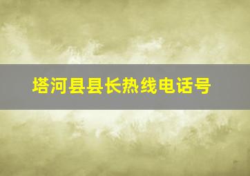 塔河县县长热线电话号