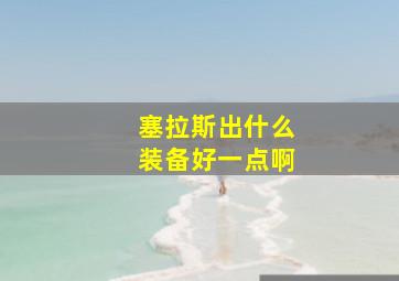 塞拉斯出什么装备好一点啊