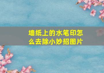 墙纸上的水笔印怎么去除小妙招图片