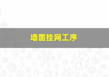 墙面挂网工序