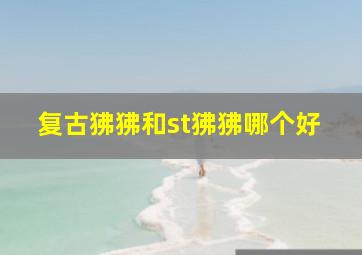 复古狒狒和st狒狒哪个好