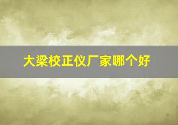 大梁校正仪厂家哪个好