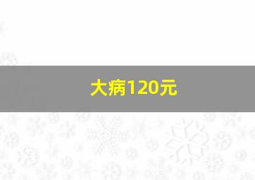 大病120元