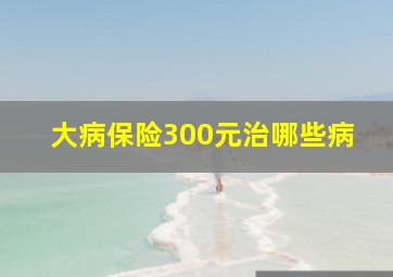 大病保险300元治哪些病