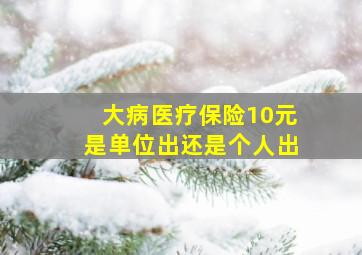 大病医疗保险10元是单位出还是个人出