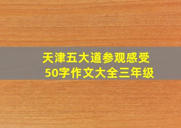 天津五大道参观感受50字作文大全三年级