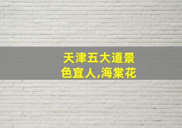 天津五大道景色宜人,海棠花