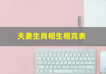 夫妻生肖相生相克表