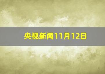 央视新闻11月12日