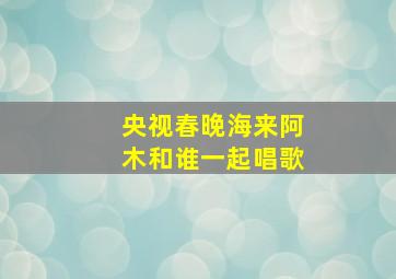 央视春晚海来阿木和谁一起唱歌