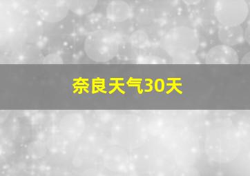 奈良天气30天