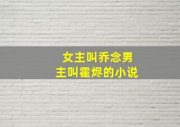 女主叫乔念男主叫霍烬的小说