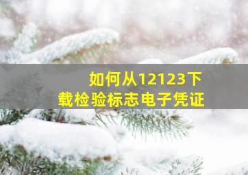 如何从12123下载检验标志电子凭证